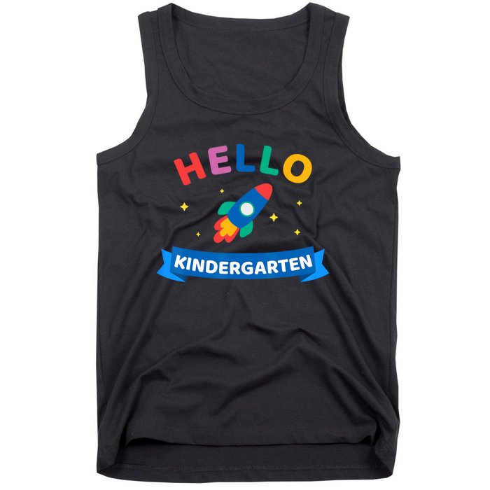 Hello Kindergarten 1st Day Back To School For Teacher Kids Tank Top