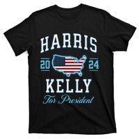 Harris Kelly 2024 Usa Flag Presidential Election T-Shirt