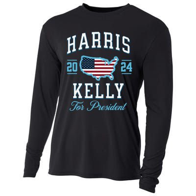 Harris Kelly 2024 Usa Flag Presidential Election Cooling Performance Long Sleeve Crew