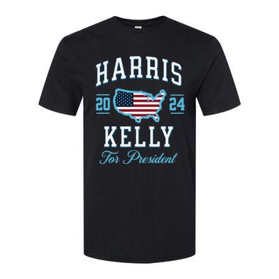 Harris Kelly 2024 Usa Flag Presidential Election Softstyle CVC T-Shirt