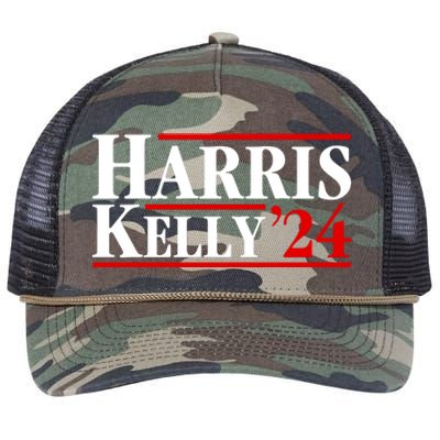 Harris Kelly 2024 For President Kamala Harris Mark Kelly Retro Rope Trucker Hat Cap