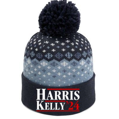 Harris Kelly 2024 For President Kamala Harris Mark Kelly The Baniff Cuffed Pom Beanie