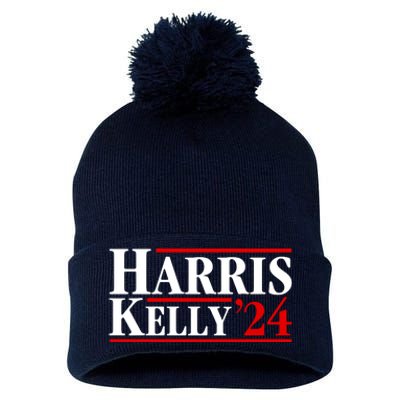 Harris Kelly 2024 For President Kamala Harris Mark Kelly Pom Pom 12in Knit Beanie