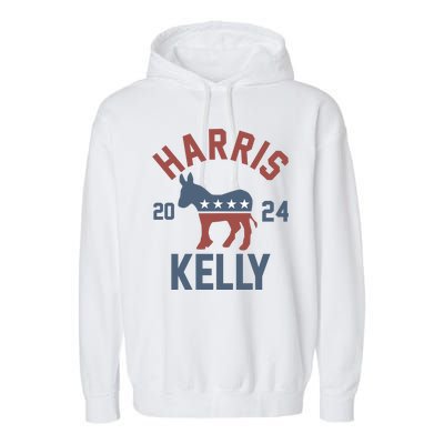 Harris Kelly 2024 For President Kamala Harris Mark Kelly Garment-Dyed Fleece Hoodie