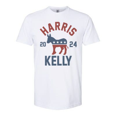 Harris Kelly 2024 For President Kamala Harris Mark Kelly Softstyle CVC T-Shirt