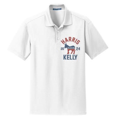 Harris Kelly 2024 For President Kamala Harris Mark Kelly Dry Zone Grid Polo