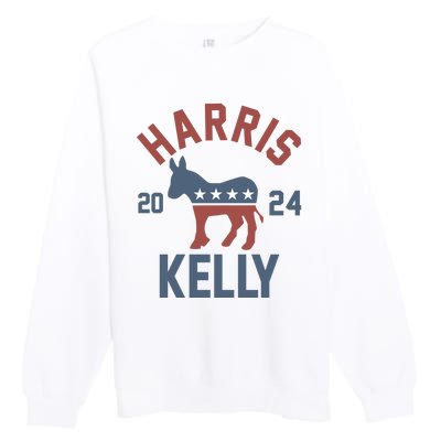 Harris Kelly 2024 For President Kamala Harris Mark Kelly Premium Crewneck Sweatshirt