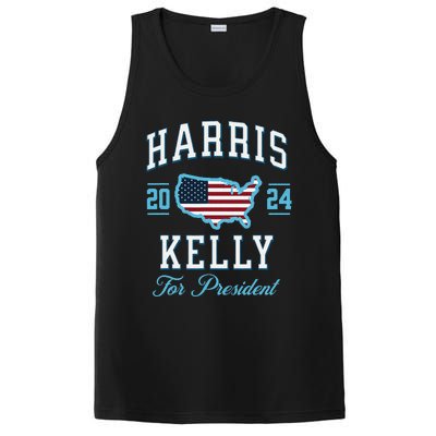 Harris Kelly 2024 Usa Flag Presidential Election Vintage PosiCharge Competitor Tank