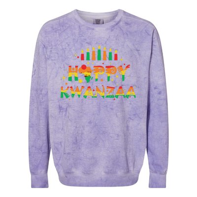 Happy Kwanzaa 2024 African American Colorblast Crewneck Sweatshirt