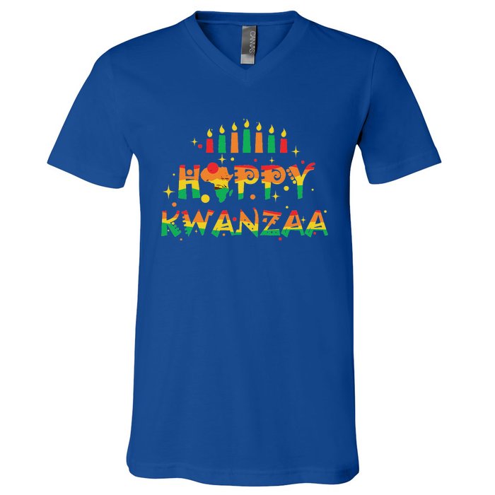 Happy Kwanzaa 2024 African American V-Neck T-Shirt