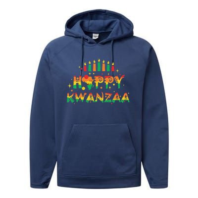 Happy Kwanzaa 2024 African American Performance Fleece Hoodie