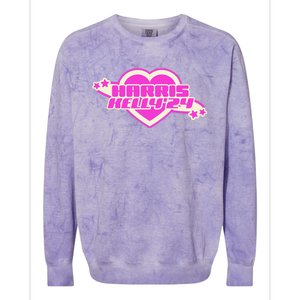 Harris Kelly 2024 Trendy Heart Girly Democrat Colorblast Crewneck Sweatshirt