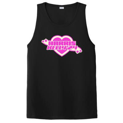 Harris Kelly 2024 Trendy Heart Girly Democrat PosiCharge Competitor Tank