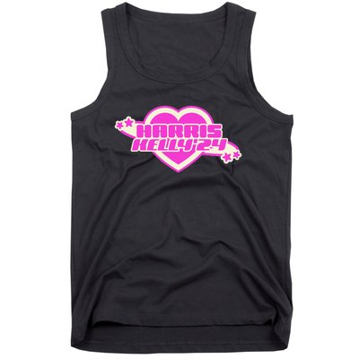 Harris Kelly 2024 Trendy Heart Girly Democrat Tank Top