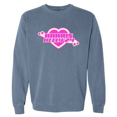 Harris Kelly 2024 Trendy Heart Girly Democrat Garment-Dyed Sweatshirt