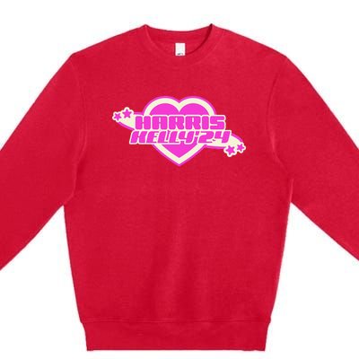 Harris Kelly 2024 Trendy Heart Girly Democrat Premium Crewneck Sweatshirt