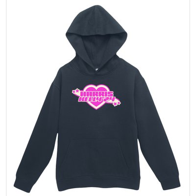 Harris Kelly 2024 Trendy Heart Girly Democrat Urban Pullover Hoodie