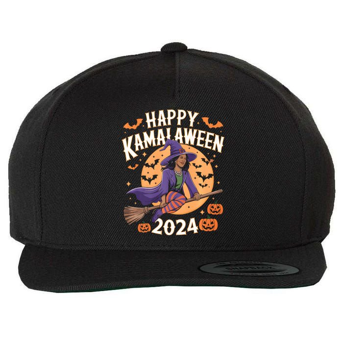 Happy Kamalaween 2024 Witch Wool Snapback Cap