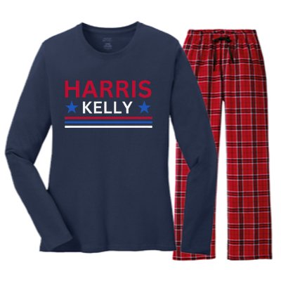 Harris Kelly 2024 Harris Kelly Election 2024 Women's Long Sleeve Flannel Pajama Set 