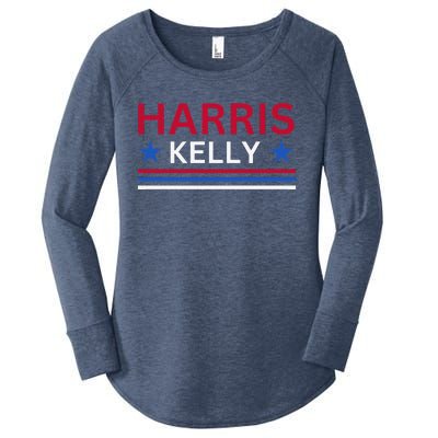 Harris Kelly 2024 Harris Kelly Election 2024 Women's Perfect Tri Tunic Long Sleeve Shirt