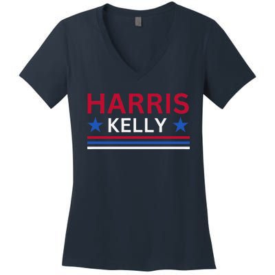 Harris Kelly 2024 Harris Kelly Election 2024 Women's V-Neck T-Shirt