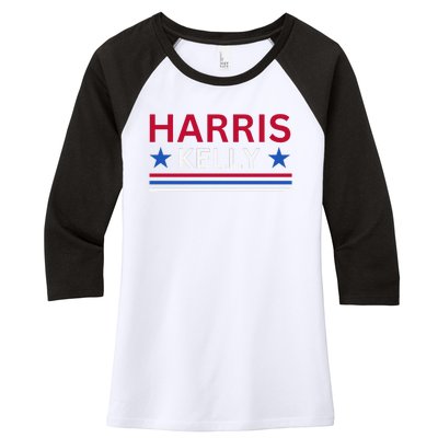 Harris Kelly 2024 Harris Kelly Election 2024 Women's Tri-Blend 3/4-Sleeve Raglan Shirt