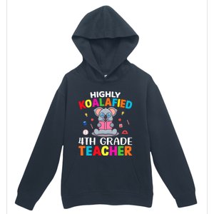 Highly Koalafied 4Th Grade Teacher Gift Urban Pullover Hoodie