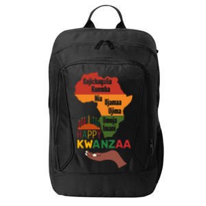 Happy Kwanzaa 7 Principles Of Kwanzaa City Backpack