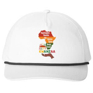 Happy Kwanzaa 7 Principles Of Kwanzaa Snapback Five-Panel Rope Hat