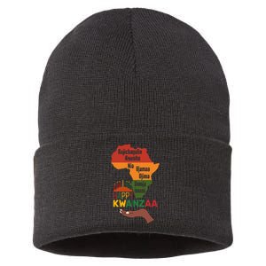 Happy Kwanzaa 7 Principles Of Kwanzaa Sustainable Knit Beanie