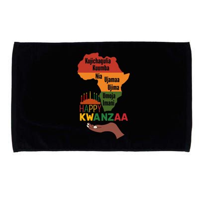 Happy Kwanzaa 7 Principles Of Kwanzaa Microfiber Hand Towel