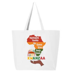 Happy Kwanzaa 7 Principles Of Kwanzaa 25L Jumbo Tote