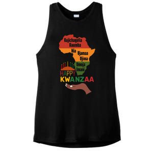 Happy Kwanzaa  7 Principles Of Kwanzaa  Ladies PosiCharge Tri-Blend Wicking Tank