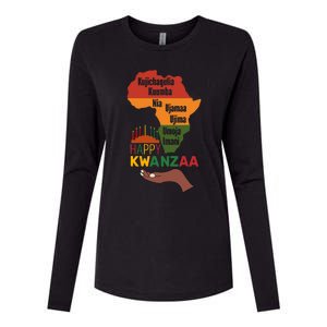 Happy Kwanzaa  7 Principles Of Kwanzaa  Womens Cotton Relaxed Long Sleeve T-Shirt