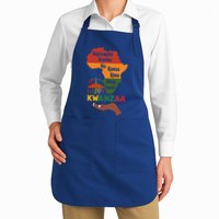 Happy Kwanzaa  7 Principles Of Kwanzaa  Full-Length Apron With Pockets