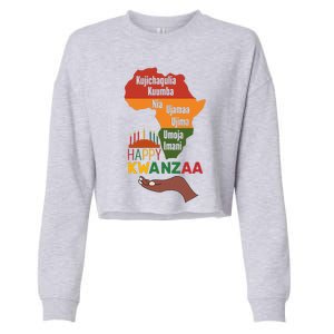 Happy Kwanzaa  7 Principles Of Kwanzaa  Cropped Pullover Crew