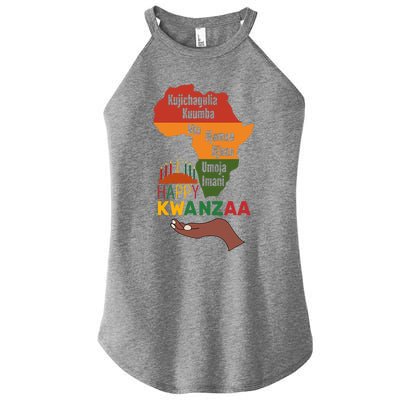 Happy Kwanzaa  7 Principles Of Kwanzaa  Women's Perfect Tri Rocker Tank