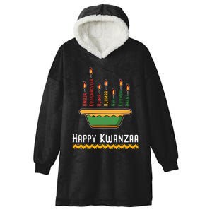 Happy Kwanzaa 7 Principles Of Kwanzaa Dec 26 Jan 1 Hooded Wearable Blanket