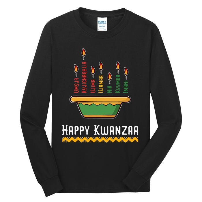 Happy Kwanzaa 7 Principles Of Kwanzaa Dec 26 Jan 1 Tall Long Sleeve T-Shirt