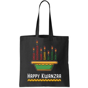 Happy Kwanzaa 7 Principles Of Kwanzaa Dec 26 Jan 1 Tote Bag