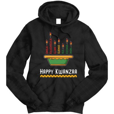 Happy Kwanzaa 7 Principles Of Kwanzaa Dec 26 Jan 1 Tie Dye Hoodie