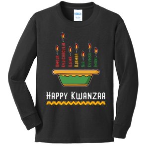 Happy Kwanzaa 7 Principles Of Kwanzaa Dec 26 Jan 1 Kids Long Sleeve Shirt