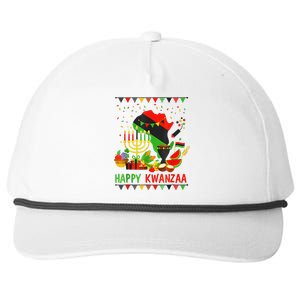 Happy Kwanzaa 7 Principles Of Kwanzaa December 26 January 1 Snapback Five-Panel Rope Hat