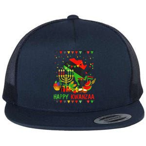 Happy Kwanzaa 7 Principles Of Kwanzaa December 26 January 1 Flat Bill Trucker Hat