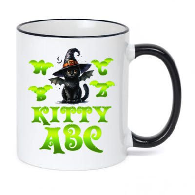 Halloween Kitty Abc Funny Halloween 11oz Black Color Changing Mug