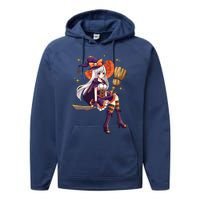 Halloween Kawaii Anime Manga Witch Wo Girl Performance Fleece Hoodie