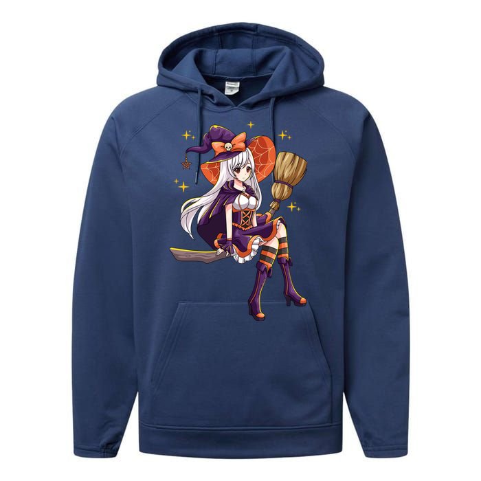 Halloween Kawaii Anime Manga Witch Wo Girl Performance Fleece Hoodie