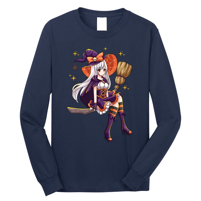 Halloween Kawaii Anime Manga Witch Wo Girl Long Sleeve Shirt