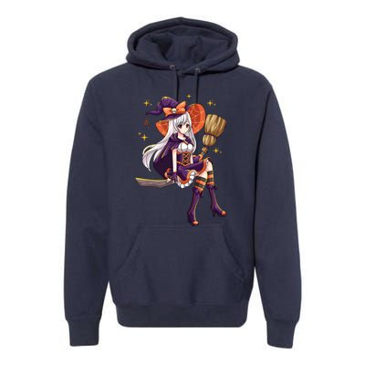 Halloween Kawaii Anime Manga Witch Wo Girl Premium Hoodie