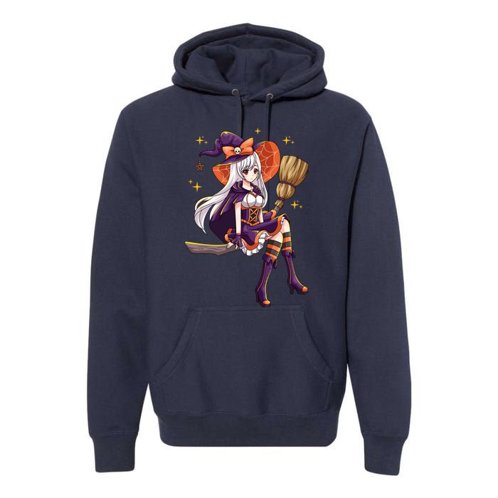 Halloween Kawaii Anime Manga Witch Wo Girl Premium Hoodie